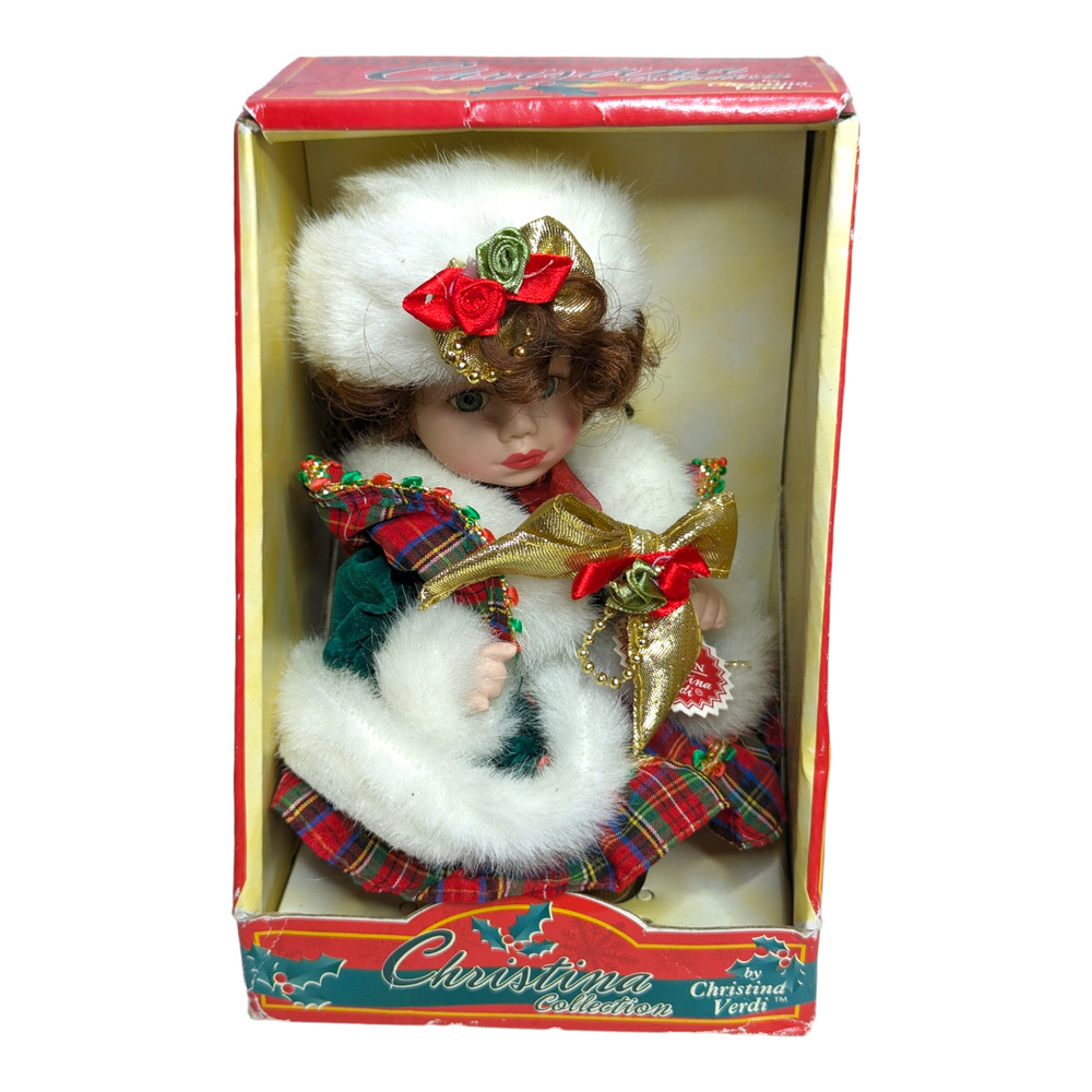 Christina Verdi‎ Collection Porcelain Doll Christmas Holiday Limited Edition Vtg